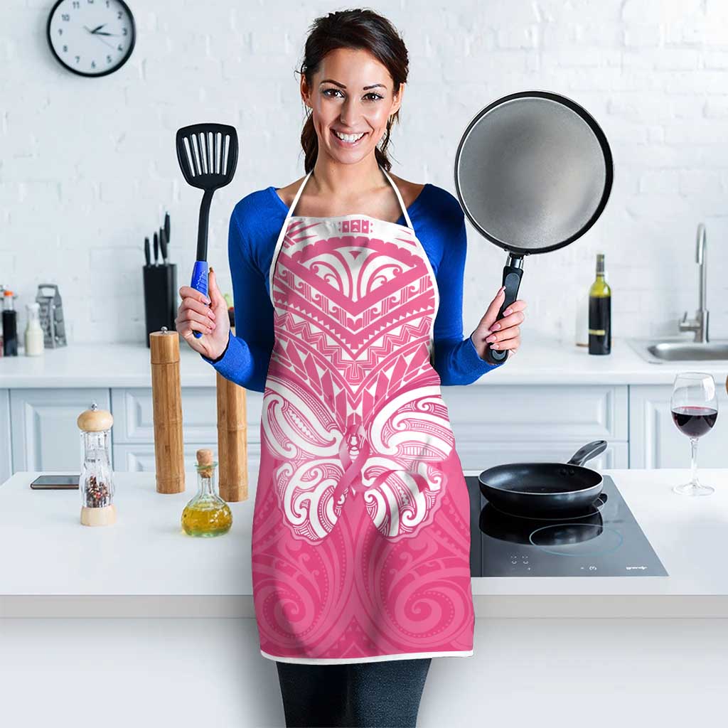 New Zealand Breast Cancer Awareness Apron Maori Butterfly Pink Ribbon - Aussie Hoodie