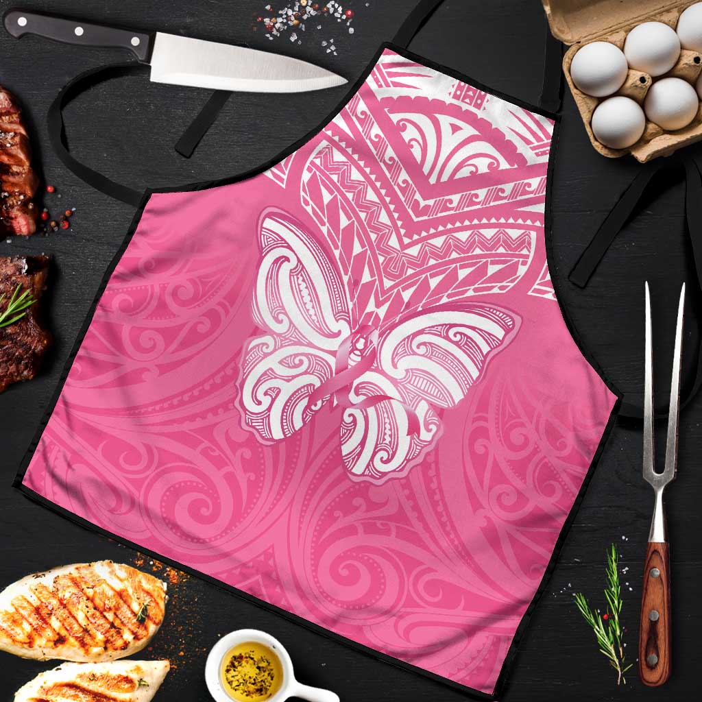 New Zealand Breast Cancer Awareness Apron Maori Butterfly Pink Ribbon - Aussie Hoodie