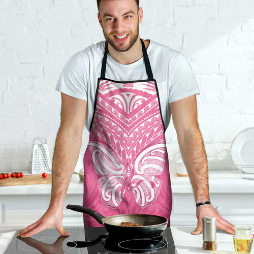New Zealand Breast Cancer Awareness Apron Maori Butterfly Pink Ribbon - Aussie Hoodie