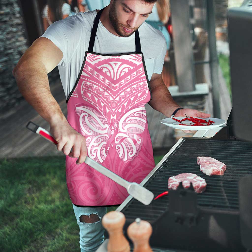 New Zealand Breast Cancer Awareness Apron Maori Butterfly Pink Ribbon - Aussie Hoodie