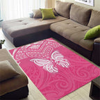 New Zealand Breast Cancer Awareness Area Rug Maori Butterfly Pink Ribbon - Aussie Hoodie