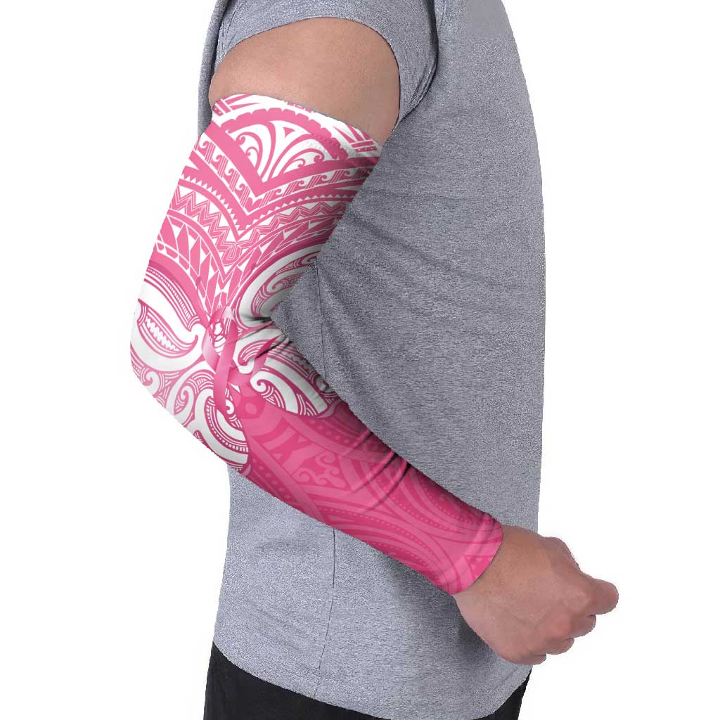 New Zealand Breast Cancer Awareness Arm Sleeves Maori Butterfly Pink Ribbon - Aussie Hoodie
