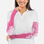 New Zealand Breast Cancer Awareness Arm Sleeves Maori Butterfly Pink Ribbon - Aussie Hoodie