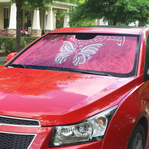 New Zealand Breast Cancer Awareness Auto Sun Shade Maori Butterfly Pink Ribbon - Aussie Hoodie