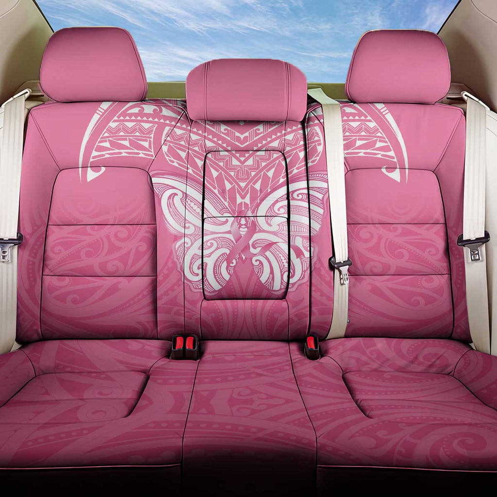 New Zealand Breast Cancer Awareness Back Car Seat Cover Maori Butterfly Pink Ribbon - Aussie Hoodie