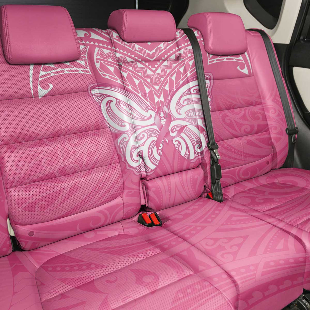 New Zealand Breast Cancer Awareness Back Car Seat Cover Maori Butterfly Pink Ribbon - Aussie Hoodie