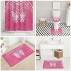 New Zealand Breast Cancer Awareness Bathroom Set Maori Butterfly Pink Ribbon - Aussie Hoodie