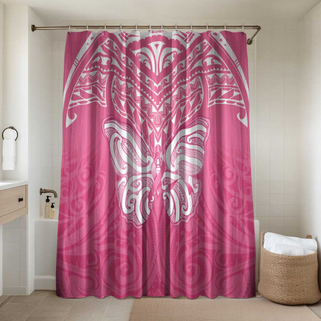 New Zealand Breast Cancer Awareness Bathroom Set Maori Butterfly Pink Ribbon - Aussie Hoodie