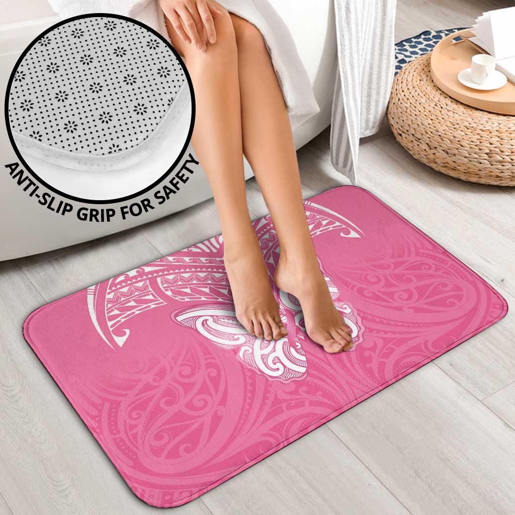 New Zealand Breast Cancer Awareness Bathroom Set Maori Butterfly Pink Ribbon - Aussie Hoodie