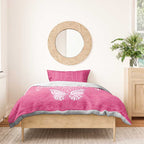 New Zealand Breast Cancer Awareness Bedding Set Maori Butterfly Pink Ribbon - Aussie Hoodie