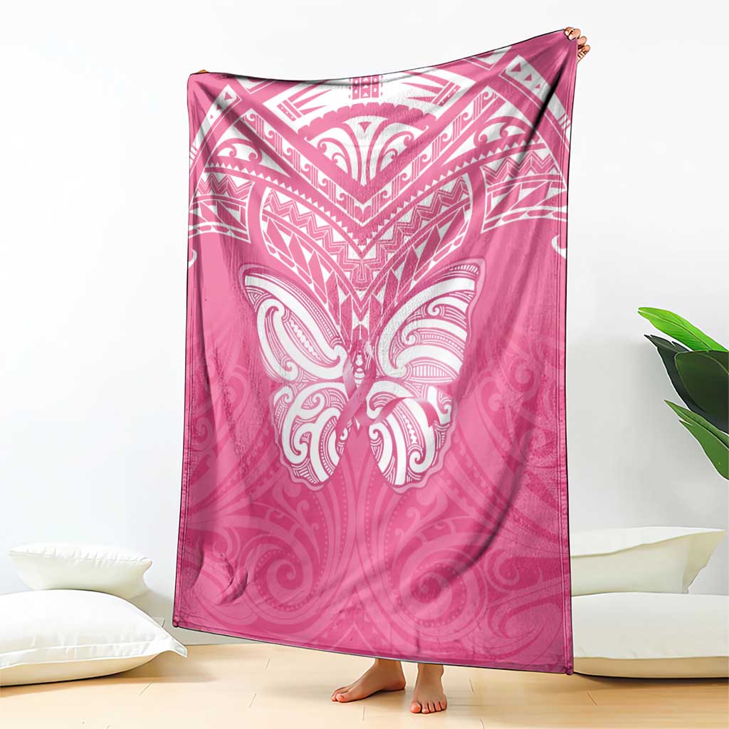 New Zealand Breast Cancer Awareness Blanket Maori Butterfly Pink Ribbon - Aussie Hoodie