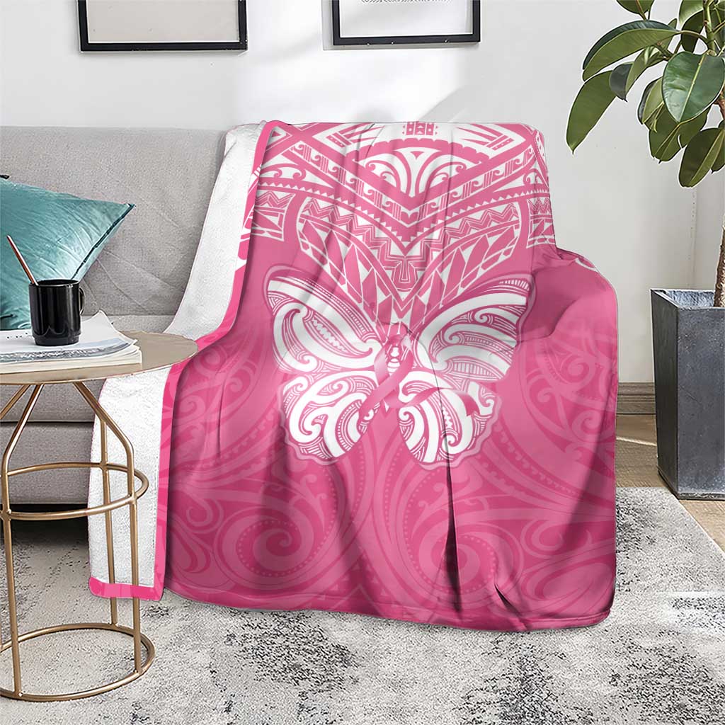 New Zealand Breast Cancer Awareness Blanket Maori Butterfly Pink Ribbon - Aussie Hoodie