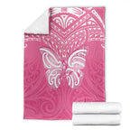 New Zealand Breast Cancer Awareness Blanket Maori Butterfly Pink Ribbon - Aussie Hoodie