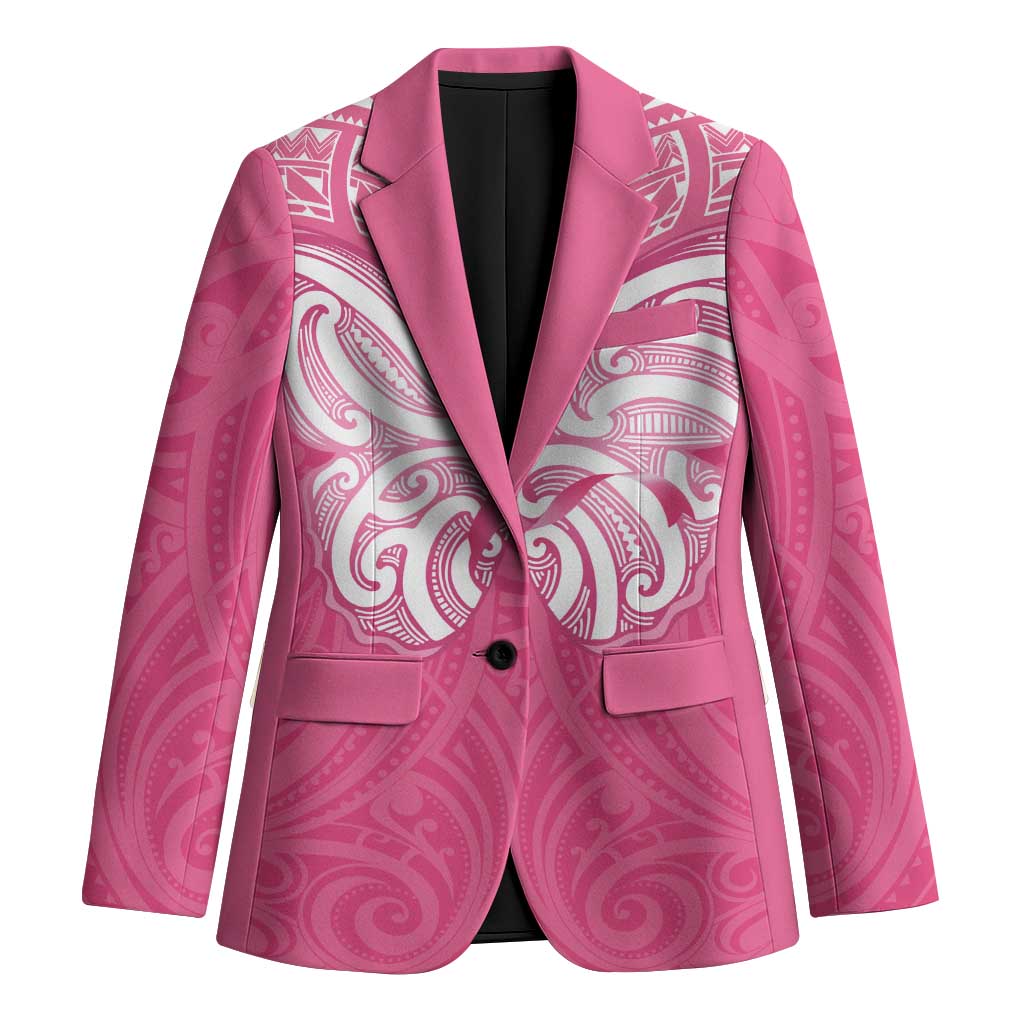 New Zealand Breast Cancer Awareness Blazer Maori Butterfly Pink Ribbon - Aussie Hoodie