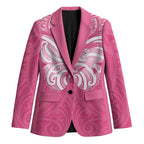 New Zealand Breast Cancer Awareness Blazer Maori Butterfly Pink Ribbon - Aussie Hoodie