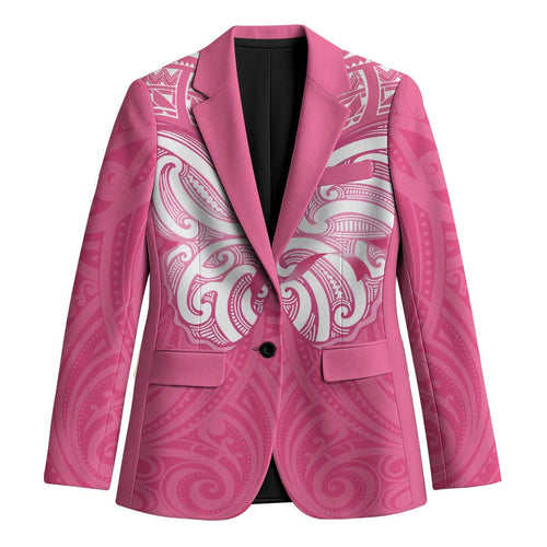 New Zealand Breast Cancer Awareness Blazer Maori Butterfly Pink Ribbon - Aussie Hoodie