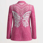 New Zealand Breast Cancer Awareness Blazer Maori Butterfly Pink Ribbon - Aussie Hoodie