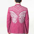 New Zealand Breast Cancer Awareness Blazer Maori Butterfly Pink Ribbon - Aussie Hoodie