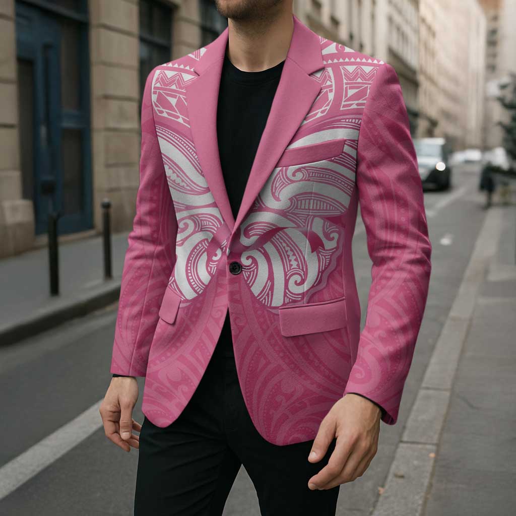 New Zealand Breast Cancer Awareness Blazer Maori Butterfly Pink Ribbon - Aussie Hoodie