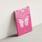 New Zealand Breast Cancer Awareness Canvas Wall Art Maori Butterfly Pink Ribbon - Aussie Hoodie