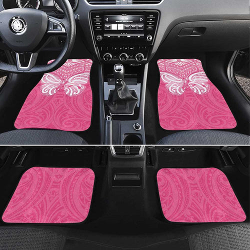 New Zealand Breast Cancer Awareness Car Mats Maori Butterfly Pink Ribbon - Aussie Hoodie