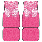 New Zealand Breast Cancer Awareness Car Mats Maori Butterfly Pink Ribbon - Aussie Hoodie