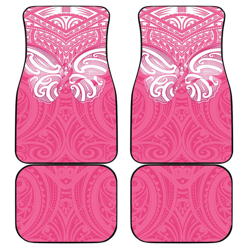 New Zealand Breast Cancer Awareness Car Mats Maori Butterfly Pink Ribbon - Aussie Hoodie
