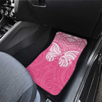 New Zealand Breast Cancer Awareness Car Mats Maori Butterfly Pink Ribbon - Aussie Hoodie