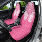 New Zealand Breast Cancer Awareness Car Seat Cover Maori Butterfly Pink Ribbon - Aussie Hoodie