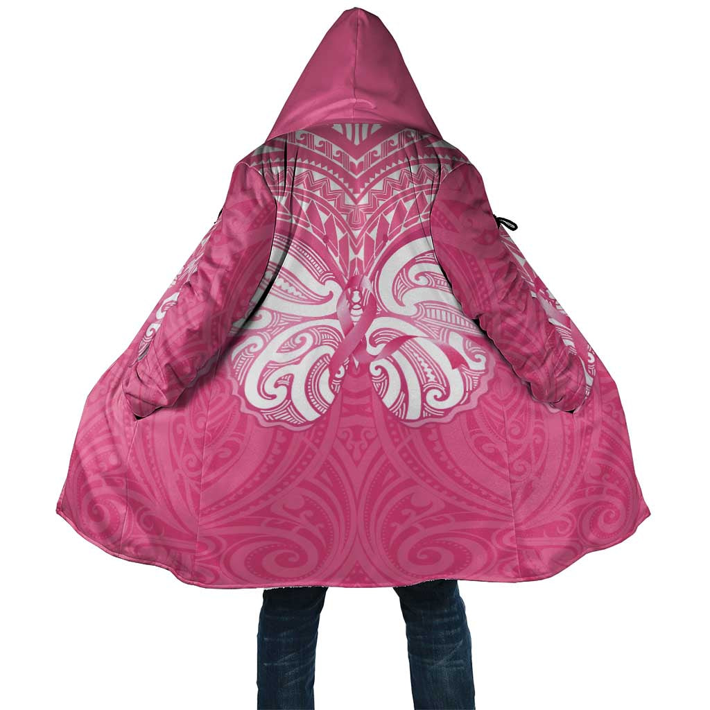 New Zealand Breast Cancer Awareness Cloak Maori Butterfly Pink Ribbon - Aussie Hoodie