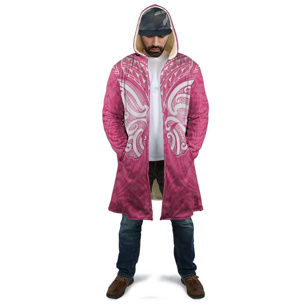 New Zealand Breast Cancer Awareness Cloak Maori Butterfly Pink Ribbon - Aussie Hoodie