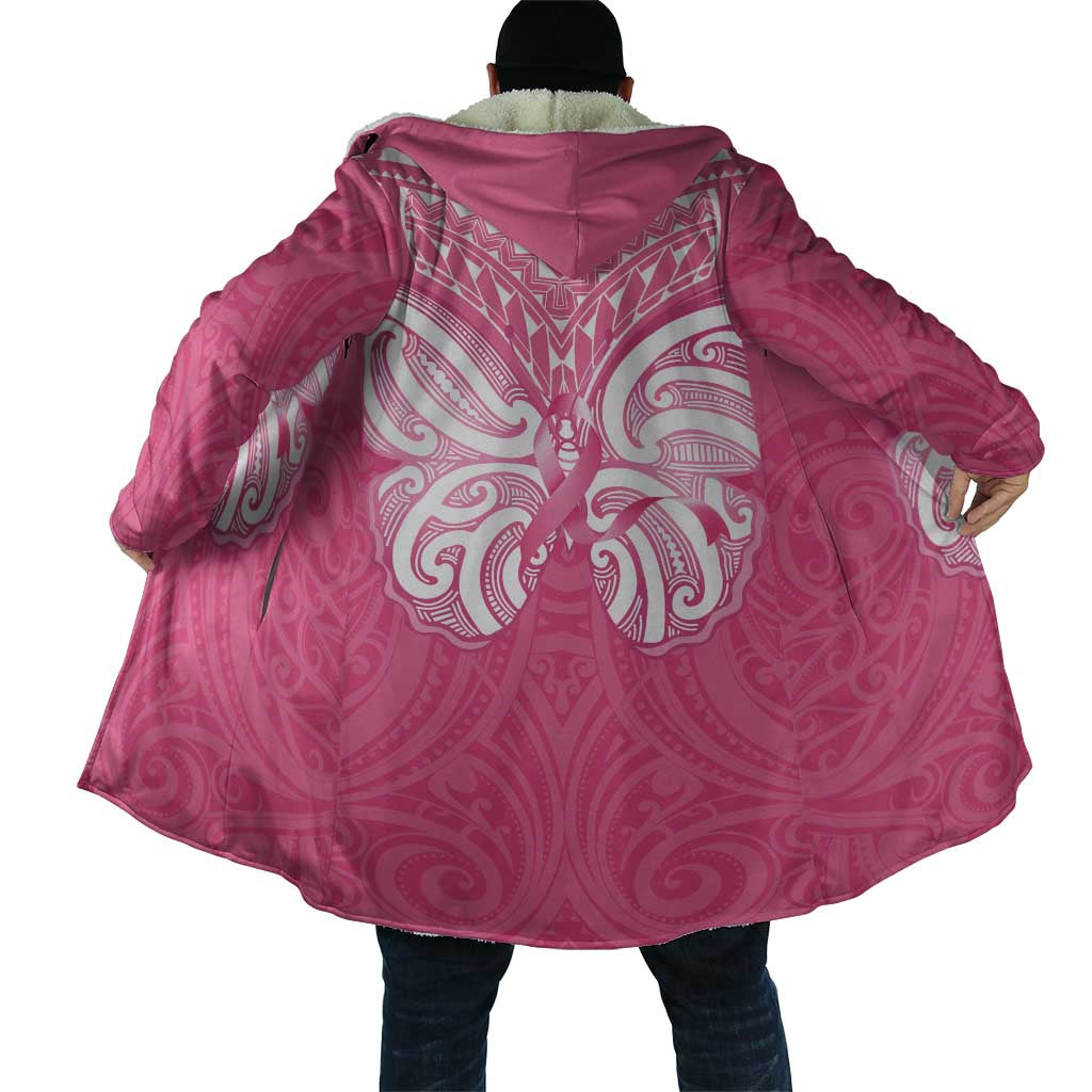 New Zealand Breast Cancer Awareness Cloak Maori Butterfly Pink Ribbon - Aussie Hoodie