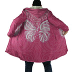 New Zealand Breast Cancer Awareness Cloak Maori Butterfly Pink Ribbon - Aussie Hoodie