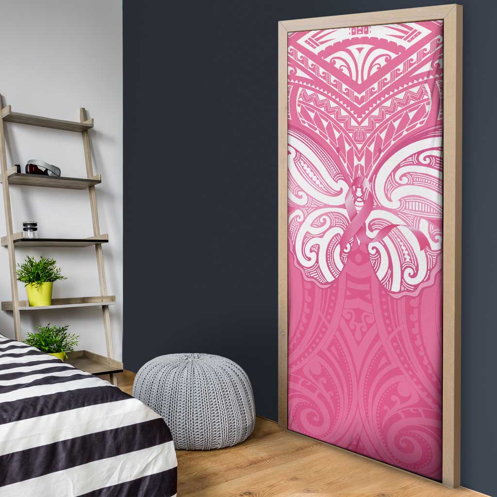 New Zealand Breast Cancer Awareness Door Cover Maori Butterfly Pink Ribbon - Aussie Hoodie