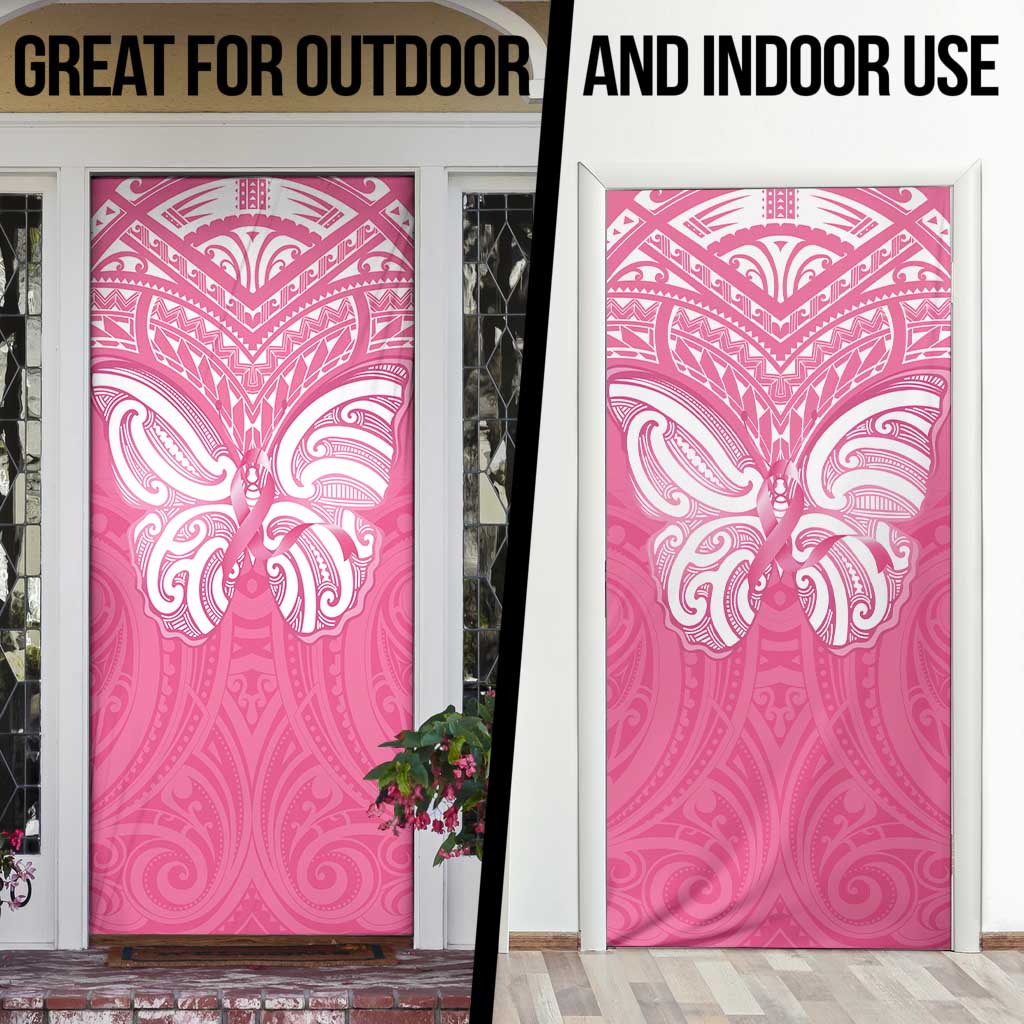 New Zealand Breast Cancer Awareness Door Cover Maori Butterfly Pink Ribbon - Aussie Hoodie