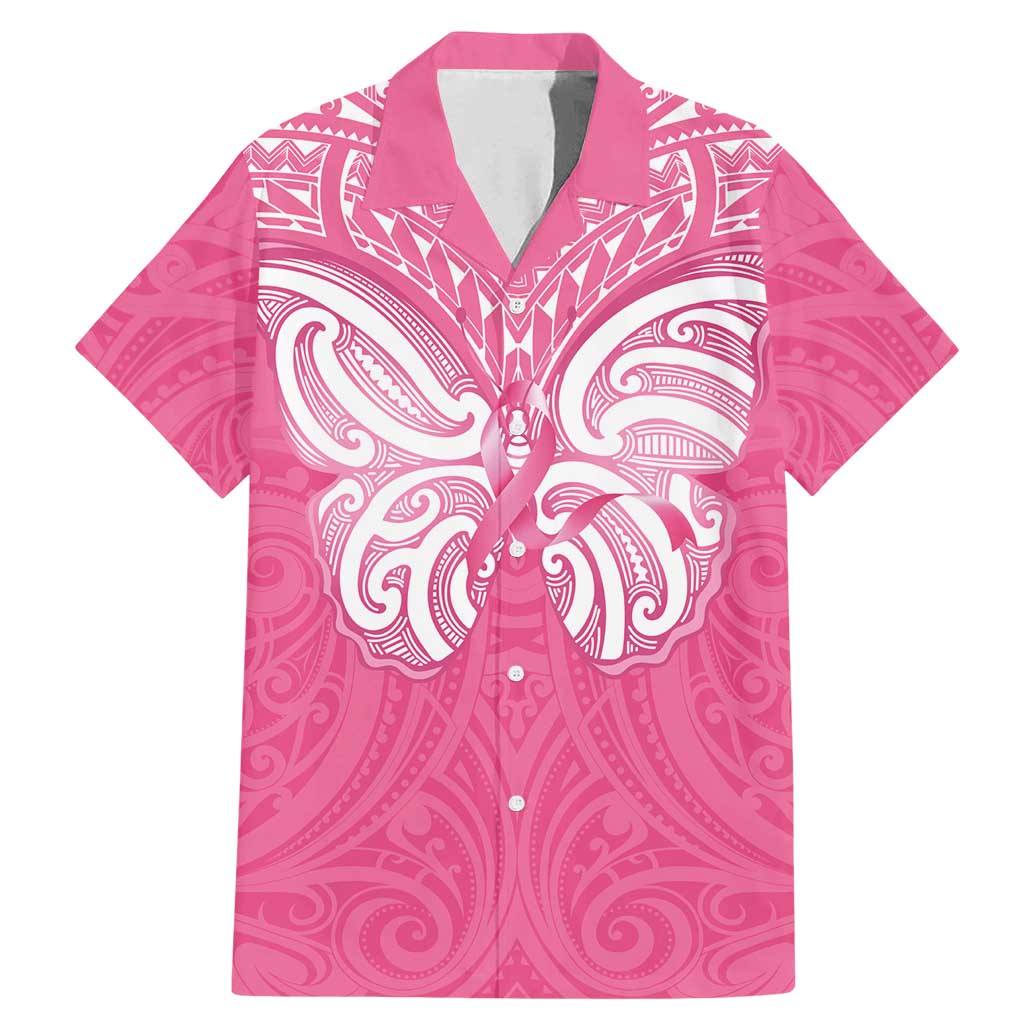 New Zealand Breast Cancer Awareness Family Matching Mermaid Dress and Hawaiian Shirt Maori Butterfly Pink Ribbon - Aussie Hoodie