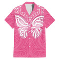 New Zealand Breast Cancer Awareness Family Matching Mermaid Dress and Hawaiian Shirt Maori Butterfly Pink Ribbon - Aussie Hoodie