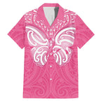 New Zealand Breast Cancer Awareness Family Matching Mermaid Dress and Hawaiian Shirt Maori Butterfly Pink Ribbon - Aussie Hoodie