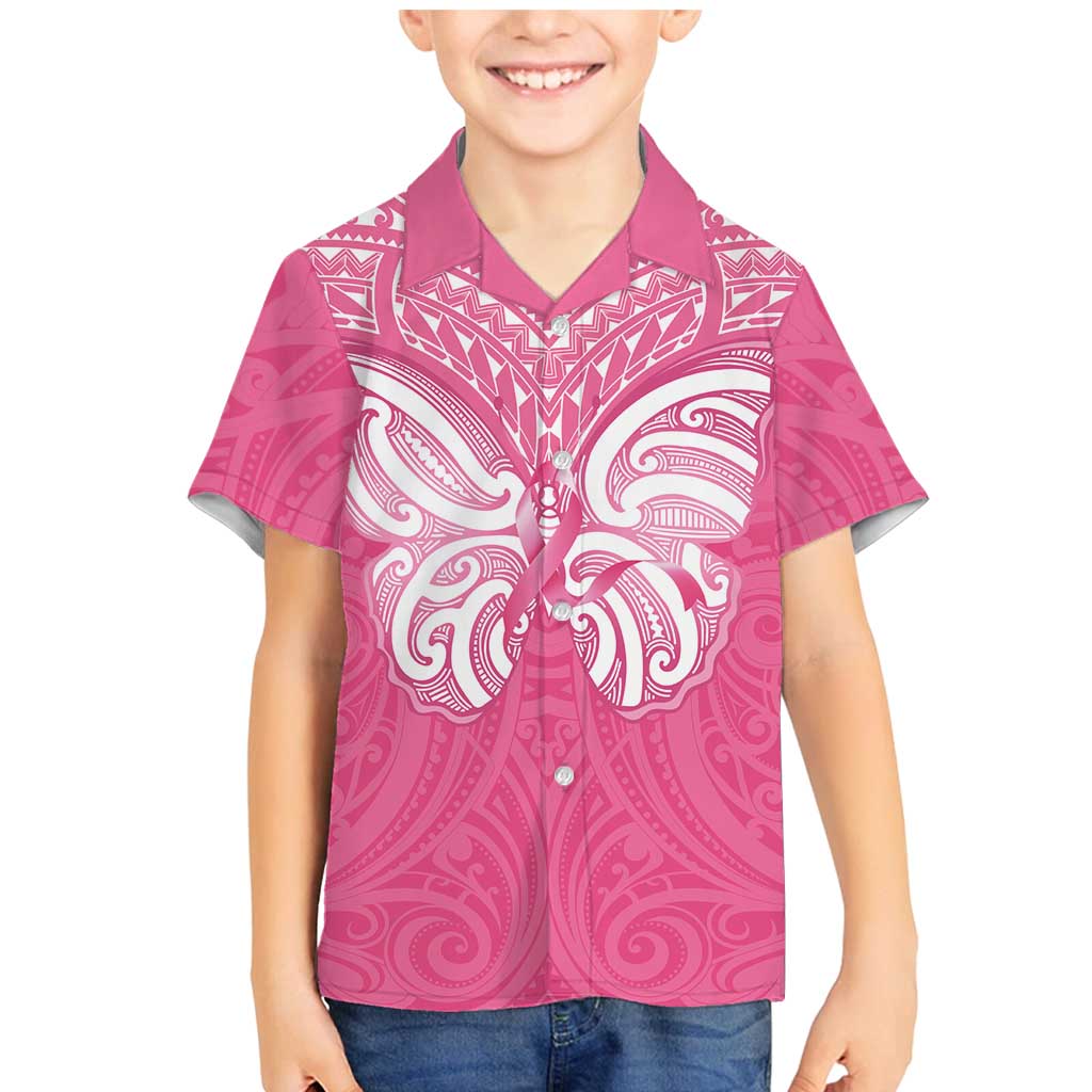 New Zealand Breast Cancer Awareness Family Matching Mermaid Dress and Hawaiian Shirt Maori Butterfly Pink Ribbon - Aussie Hoodie