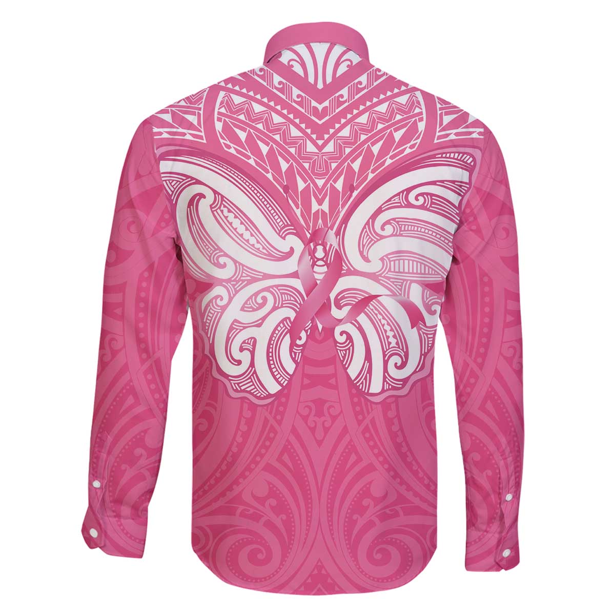 New Zealand Breast Cancer Awareness Family Matching Off The Shoulder Long Sleeve Dress and Hawaiian Shirt Maori Butterfly Pink Ribbon - Aussie Hoodie