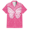New Zealand Breast Cancer Awareness Family Matching Puletasi and Hawaiian Shirt Maori Butterfly Pink Ribbon - Aussie Hoodie