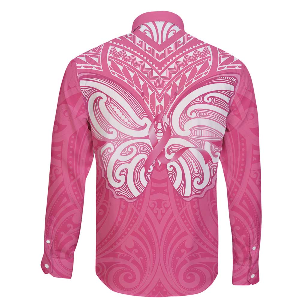 New Zealand Breast Cancer Awareness Family Matching Puletasi and Hawaiian Shirt Maori Butterfly Pink Ribbon - Aussie Hoodie