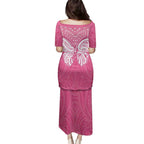 New Zealand Breast Cancer Awareness Family Matching Puletasi and Hawaiian Shirt Maori Butterfly Pink Ribbon - Aussie Hoodie