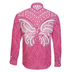 New Zealand Breast Cancer Awareness Family Matching Summer Maxi Dress and Hawaiian Shirt Maori Butterfly Pink Ribbon - Aussie Hoodie
