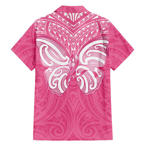 New Zealand Breast Cancer Awareness Family Matching Tank Maxi Dress and Hawaiian Shirt Maori Butterfly Pink Ribbon - Aussie Hoodie