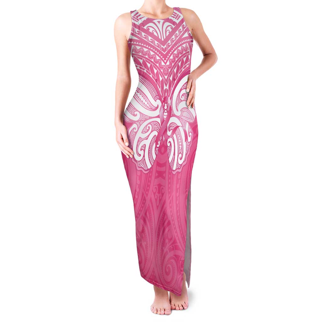 New Zealand Breast Cancer Awareness Family Matching Tank Maxi Dress and Hawaiian Shirt Maori Butterfly Pink Ribbon - Aussie Hoodie