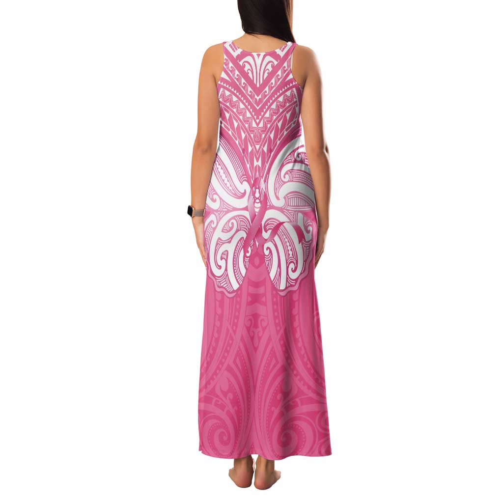 New Zealand Breast Cancer Awareness Family Matching Tank Maxi Dress and Hawaiian Shirt Maori Butterfly Pink Ribbon - Aussie Hoodie