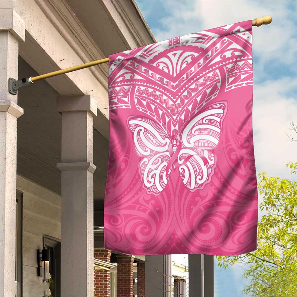 New Zealand Breast Cancer Awareness Garden Flag Maori Butterfly Pink Ribbon - Aussie Hoodie