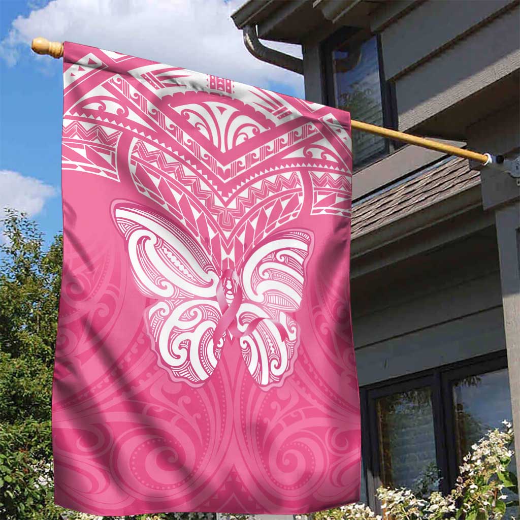 New Zealand Breast Cancer Awareness Garden Flag Maori Butterfly Pink Ribbon - Aussie Hoodie