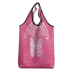 New Zealand Breast Cancer Awareness Grocery Bag Maori Butterfly Pink Ribbon - Aussie Hoodie